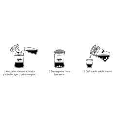 Kit para hacer kéfir casero tamaño grande, verde - Kefirko