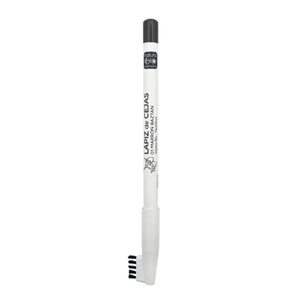 Lápiz de cejas ecológico, color "Marrón Baztman" - NaturaBio Cosmetics