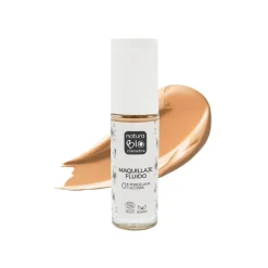 Maquillaje fluido 01 "porcelana Alcora" ecológico, 30 ml - NaturaBio Cosmetics