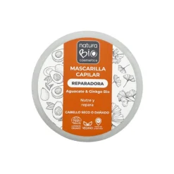 Mascarilla capilar ecológica reparadora con ginkgo para cabello dañado - NaturaBio Cosmetics