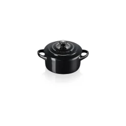 Mini cocotte de cerámica esmaltada, color negro, 10 cm - Le Creuset