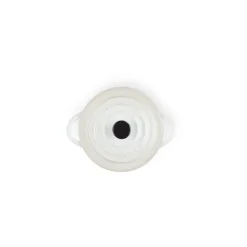 Mini cocotte de cerámica gres esmaltada, color merengue, 10 cm - Le Creuset