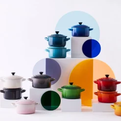 Mini cocotte de cerámica gres esmaltada, color merengue, 10 cm - Le Creuset