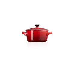 Mini cocotte de cerámica gres esmaltada, color cereza, 10 cm - Le Creuset