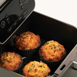 6 mini moldes para muffins de silicona platino para freidora de aire - Silikomart