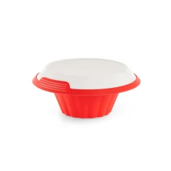 Molde para flan de silicona platino con plato de cerámica - Lekue