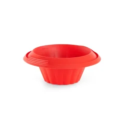 Molde para flan de silicona platino con plato de cerámica - Lekue