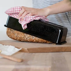Molde rectangular de acero esmaltado negro 30 cm, 1,7 litros - Riess