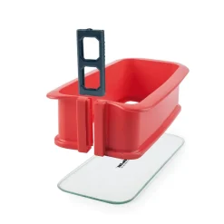 Molde rectangular desmontable de silicona platino con base de cristal, 28 cm - Ibili