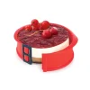 Molde redondo desmontable silicona platino con base de cristal, 22,5 cm - Ibili