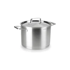 Olla alta de acero inoxidable con tapa de acero, foodie, 24 cm - Lacor