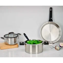Olla de acero inoxidable, sin asas, combi, 24 cm - Lacor