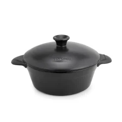 Olla de cerámica gres 23 cm con tapa, antracita - Topgres