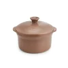 Olla de cerámica gres 20 cm con tapa, canela - Topgres