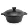 Olla de cerámica gres para inducción de 27 cm con tapa, antracita - Topgres