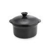Olla de cerámica gres para inducción 20 cm con tapa, antracita -Topgres