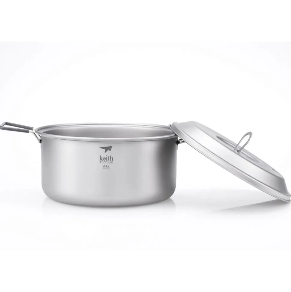 Olla de titanio con tapa, 2,5 litros - Keith