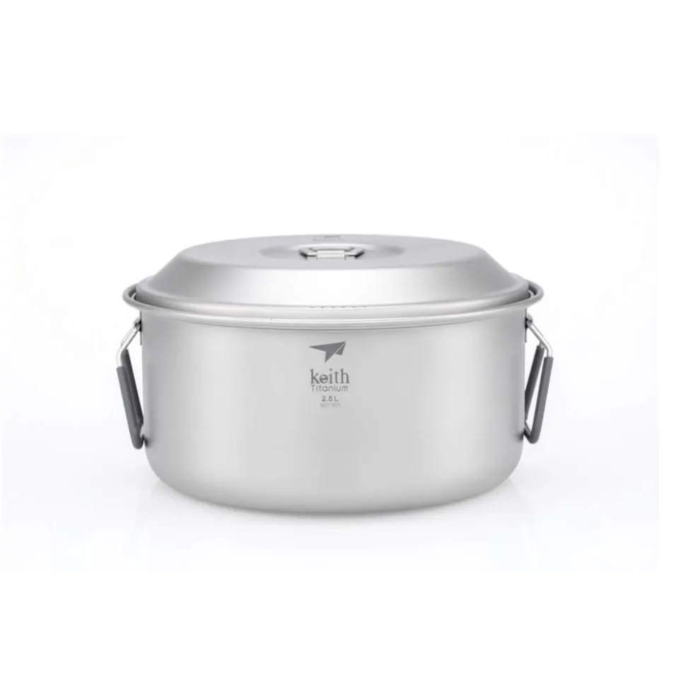 Olla de titanio con tapa, 2,5 litros - Keith