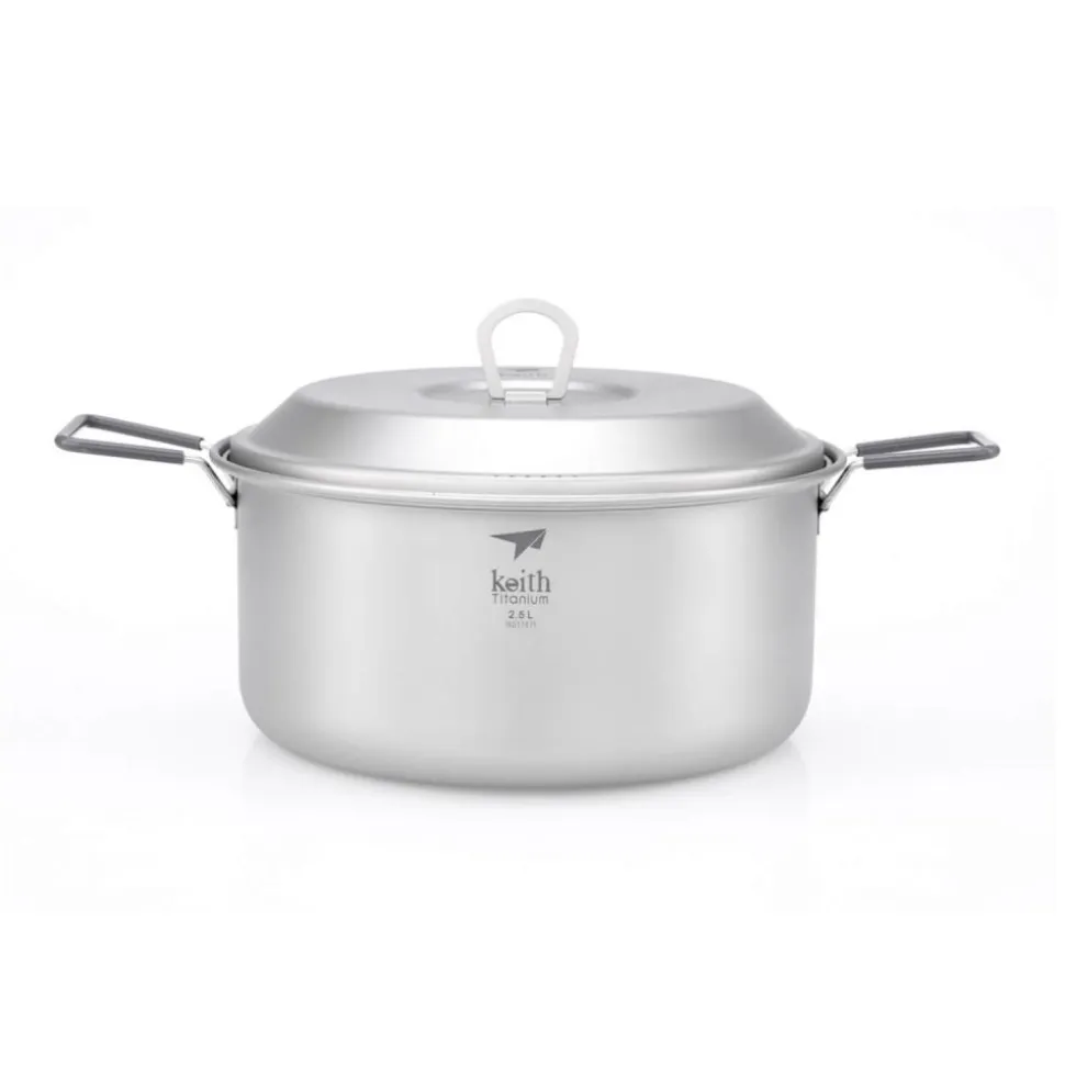 Olla de titanio con tapa, 2,5 litros - Keith