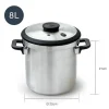 Olla rápida de acero inoxidable Sicuro, 8 l - Lacor