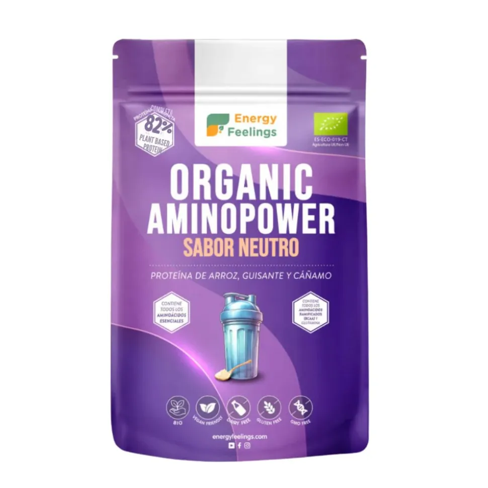 Organic Aminopower ecológico 80% proteína, 500 g - Energy Feelings