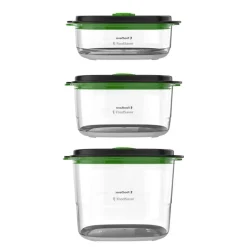 Pack 3 contenedores para envasar al vacío - Foodsaver