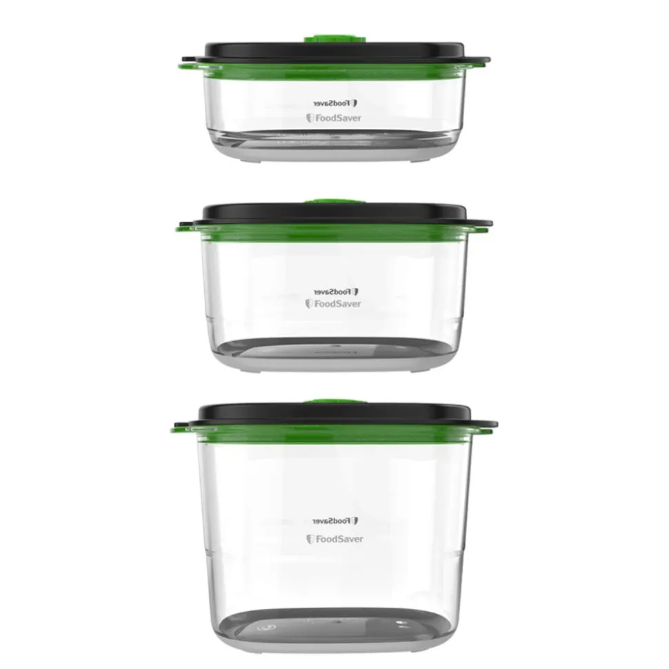 Pack 3 contenedores para envasar al vacío - Foodsaver