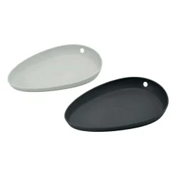 Pack 2 reposa-utensilios de cocina, de silicona platino