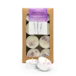 Pack 8 velas de té perfumadas con aceites esenciales ecológicos, Campos de lavanda - CanVela
