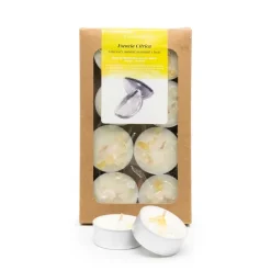 Pack 8 velas de té perfumadas con aceites esenciales ecológicos, Esencia cítrica - CanVela