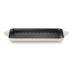 Parrilla de hierro fundido, 32 cm, color merengue - Le Creuset