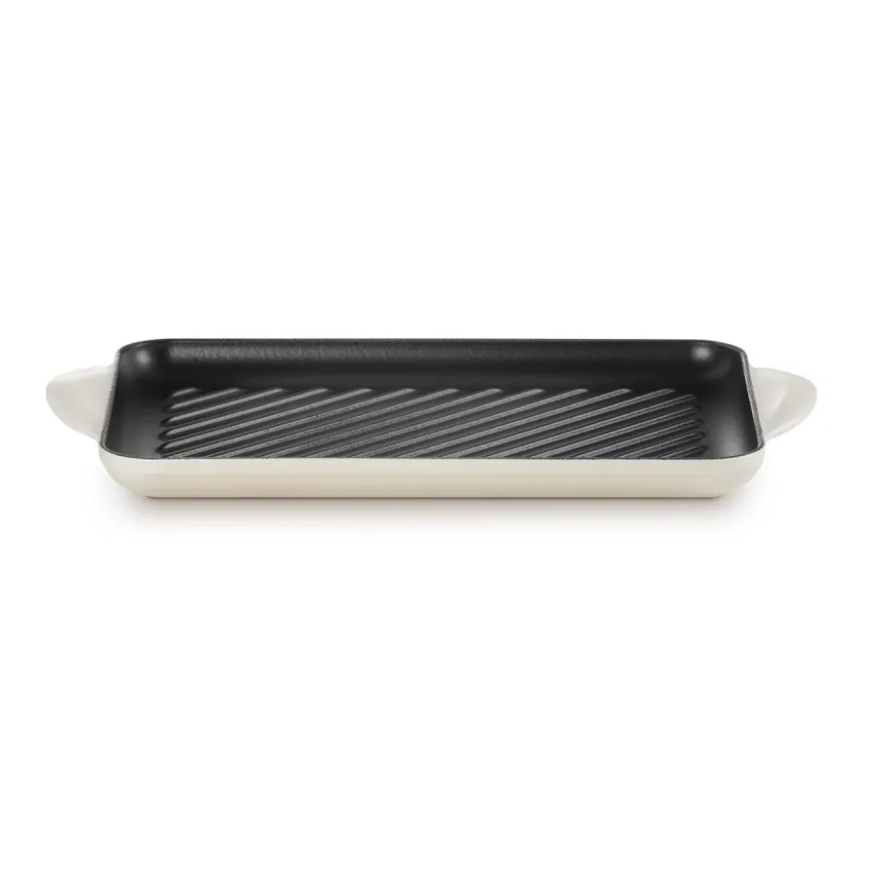 Parrilla de hierro fundido, 32 cm, color merengue - Le Creuset