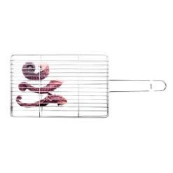 Parrilla doble de acero inoxidable, 30 cm - Ibili