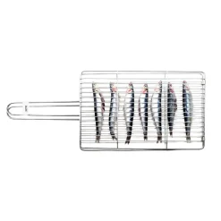 Parrilla doble de acero inoxidable, 30 cm - Ibili
