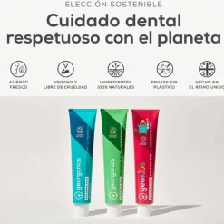 Pasta de dientes sin flúor con hidroxiapatita, probióticos y prebióticos, sabor menta, 75 ml - Georganics