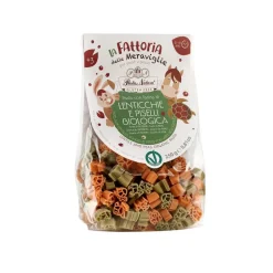 Pasta de lentejas y guisantes para niños sin gluten y ecológica, 250 g - Pasta Natura
