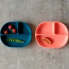 Plato con compartimentos para bebé, color coral - Ekobo