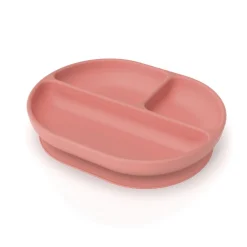Plato con compartimentos para bebé, color coral - Ekobo
