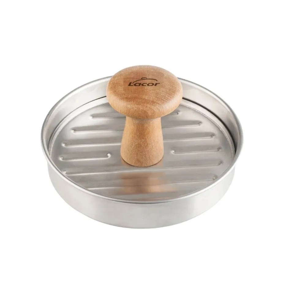 Prensa para hamburguesas de acero inoxidable Crust, 12,5 cm - Lacor