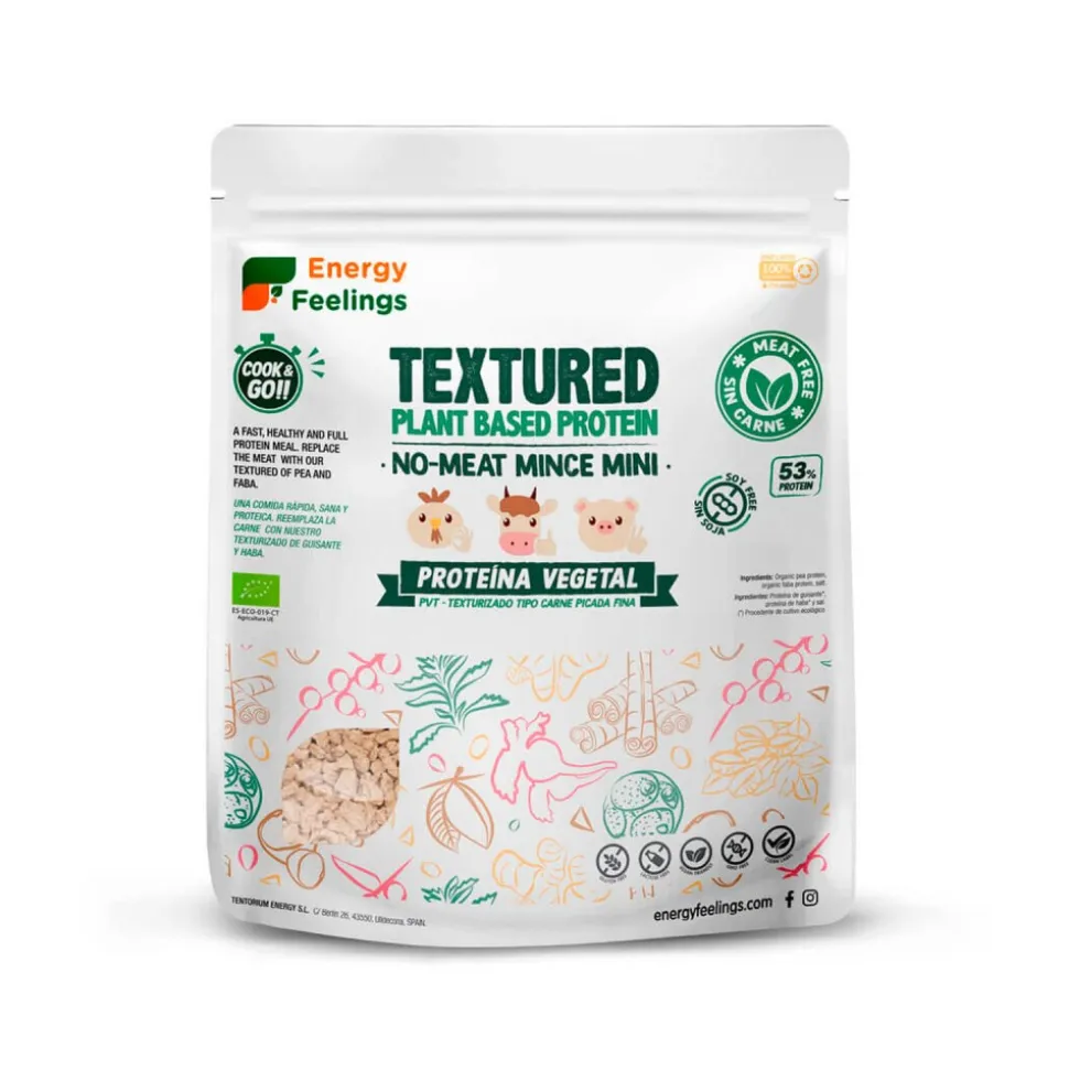 Proteína vegetal tipo carne picada fina, ecológica, texturizada - Energy Feelings