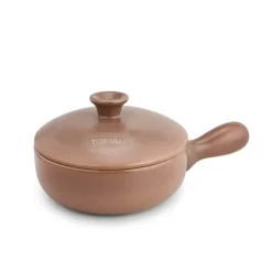 Sartén de cerámica gres para inducción 23 con tapa, canela - Topgres