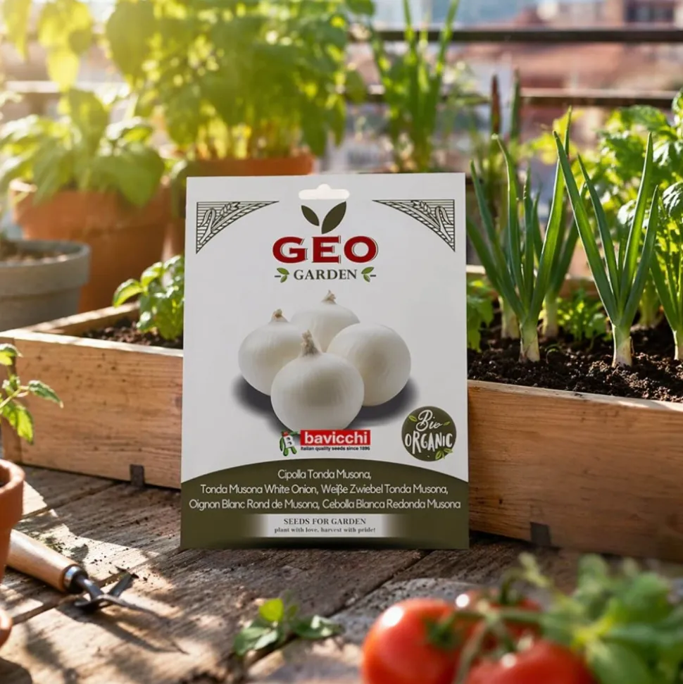 Semillas de cebolla blanca Musona ecológicas, 3 g - Bavicchi GEO