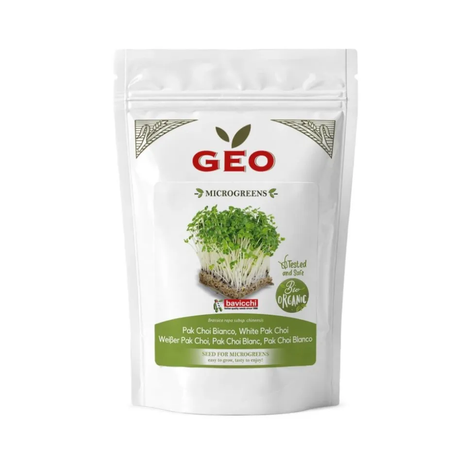 Semillas de Pak Choi blanco para microgreens ecológicas, 200 g - Bavicchi GEO