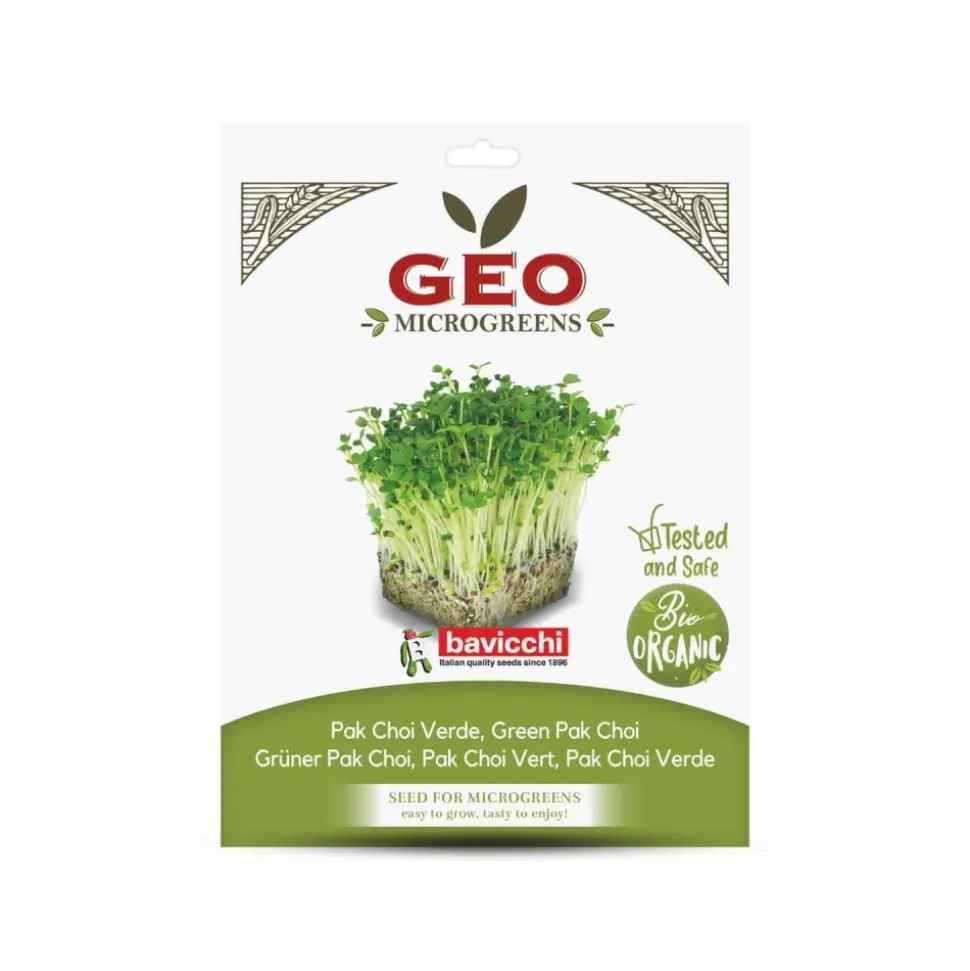 Semillas de Pak Choi verde para microgreens ecológicos, 15 g - Bavicchi GEO