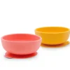 Set de 2 boles con ventosa para bebé, color amarillo y coral - Ekobo