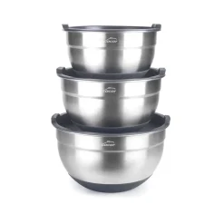 Set de 3 boles de acero inoxidable con tapa de plástico - Lacor