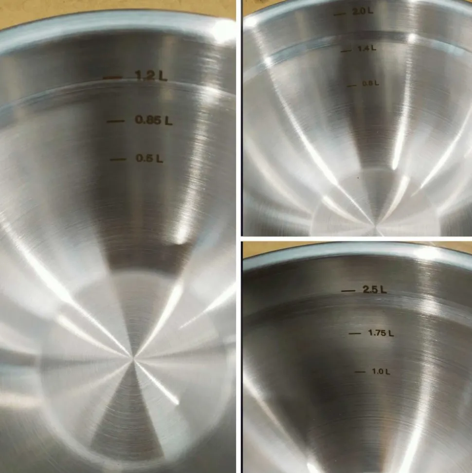 Set de 3 boles de acero inoxidable con tapa de plástico - Lacor