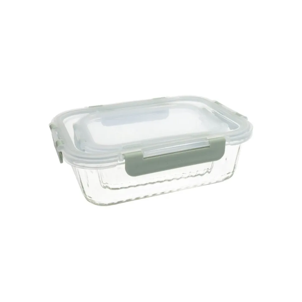 Set de 2 contenedores de vidrio borosilicato con tapa de plástico Optic, 370 y 1.040 ml - Brandani
