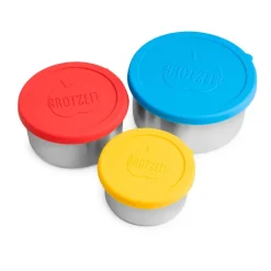 Set de 3 fiambreras herméticas de acero inoxidable con tapa de silicona - Brotzeit