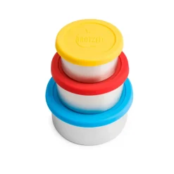 Set de 3 fiambreras herméticas de acero inoxidable con tapa de silicona - Brotzeit